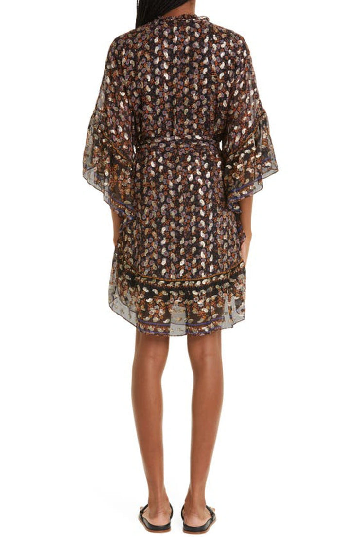 KOBI HALPERIN Reese Floral Split Neck Dress