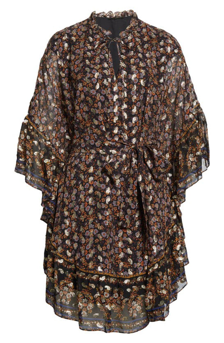 KOBI HALPERIN Reese Floral Split Neck Dress