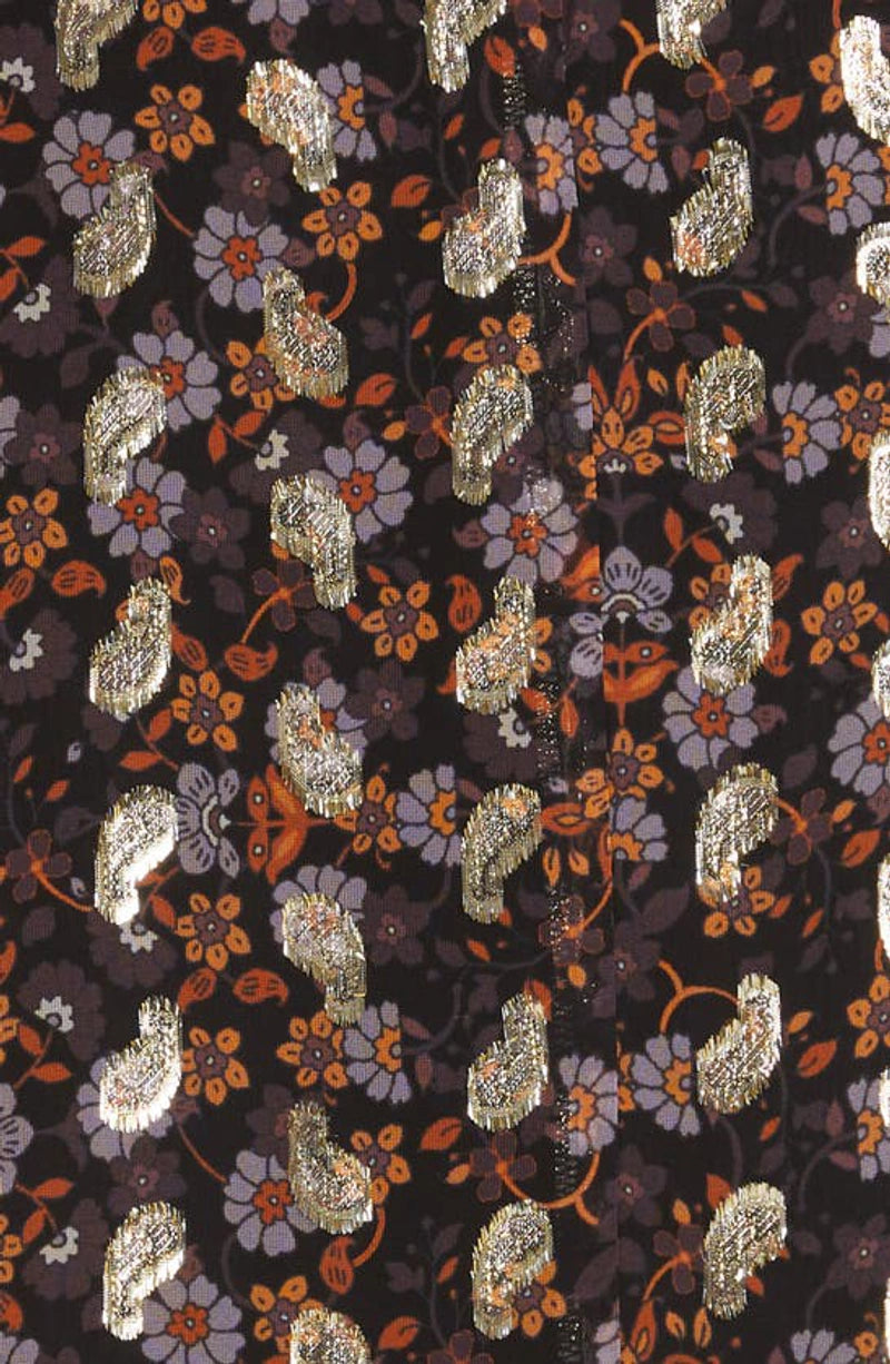 KOBI HALPERIN Reese Floral Split Neck Dress