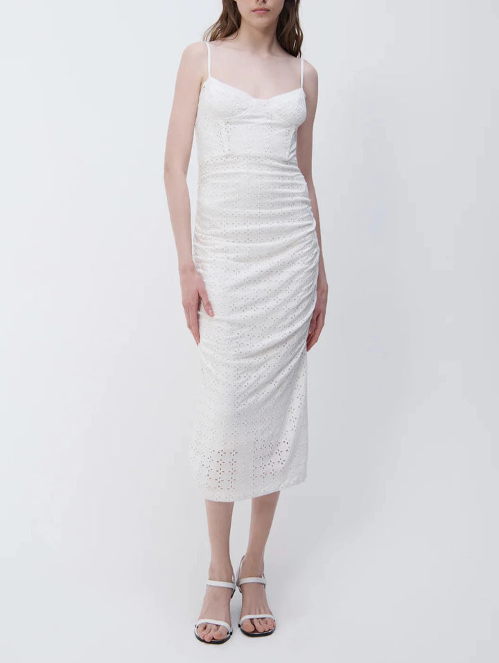 SIMKHAI Moira Broderie Midi Dress