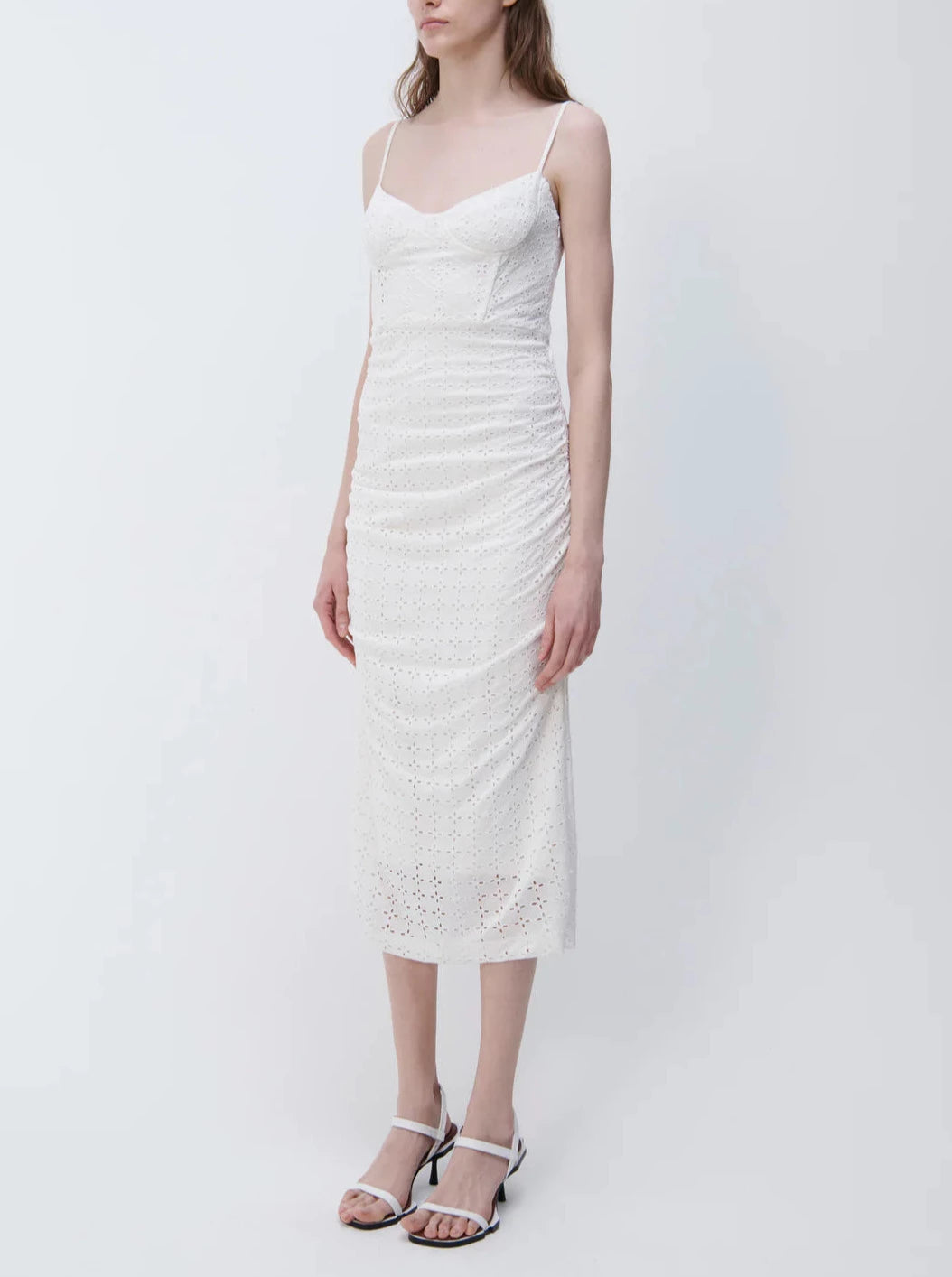 SIMKHAI Moira Broderie Midi Dress