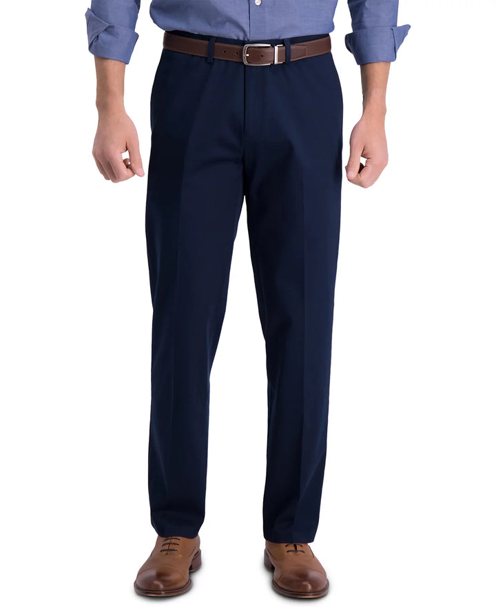 Haggar Men’s Iron Free Straight-Fit Flat-Front Pant