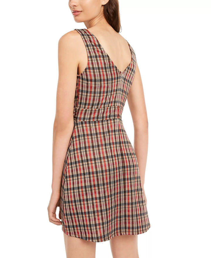 B. Darlin Juniors' Plaid Jumper Dress