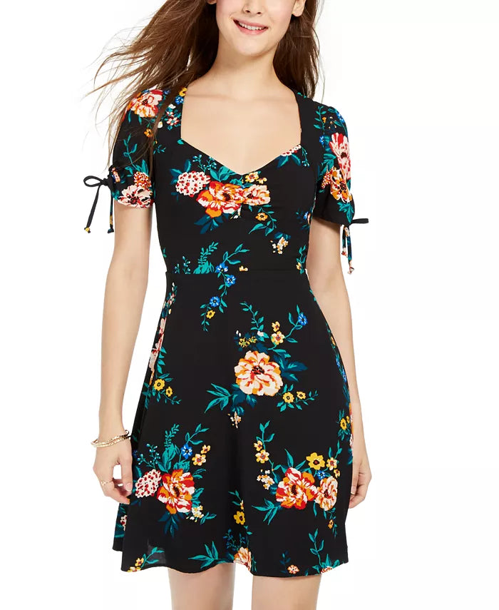 Be Bop Juniors' Cinch-Front Dress