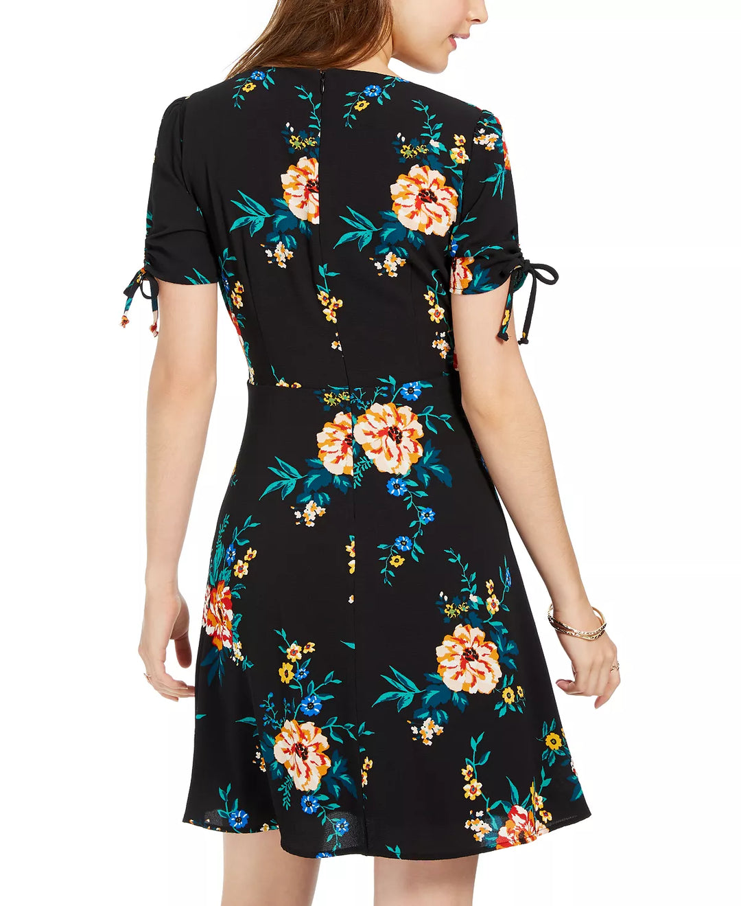 Be Bop Juniors' Cinch-Front Dress