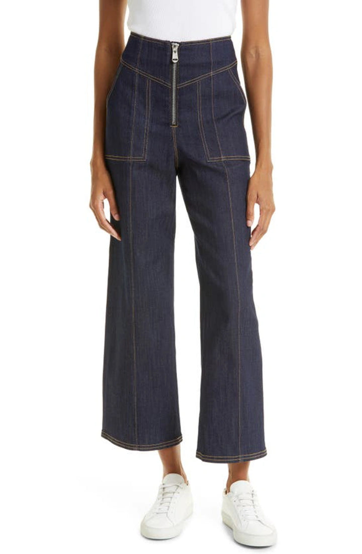 Cinq à Sept Mariam Wide Leg Cropped Denim Pants