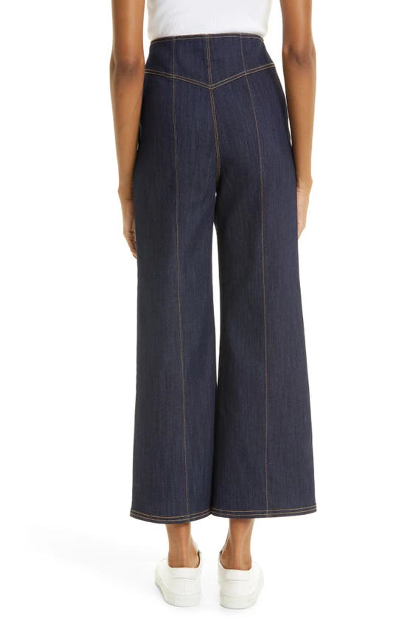 Cinq à Sept Mariam Wide Leg Cropped Denim Pants