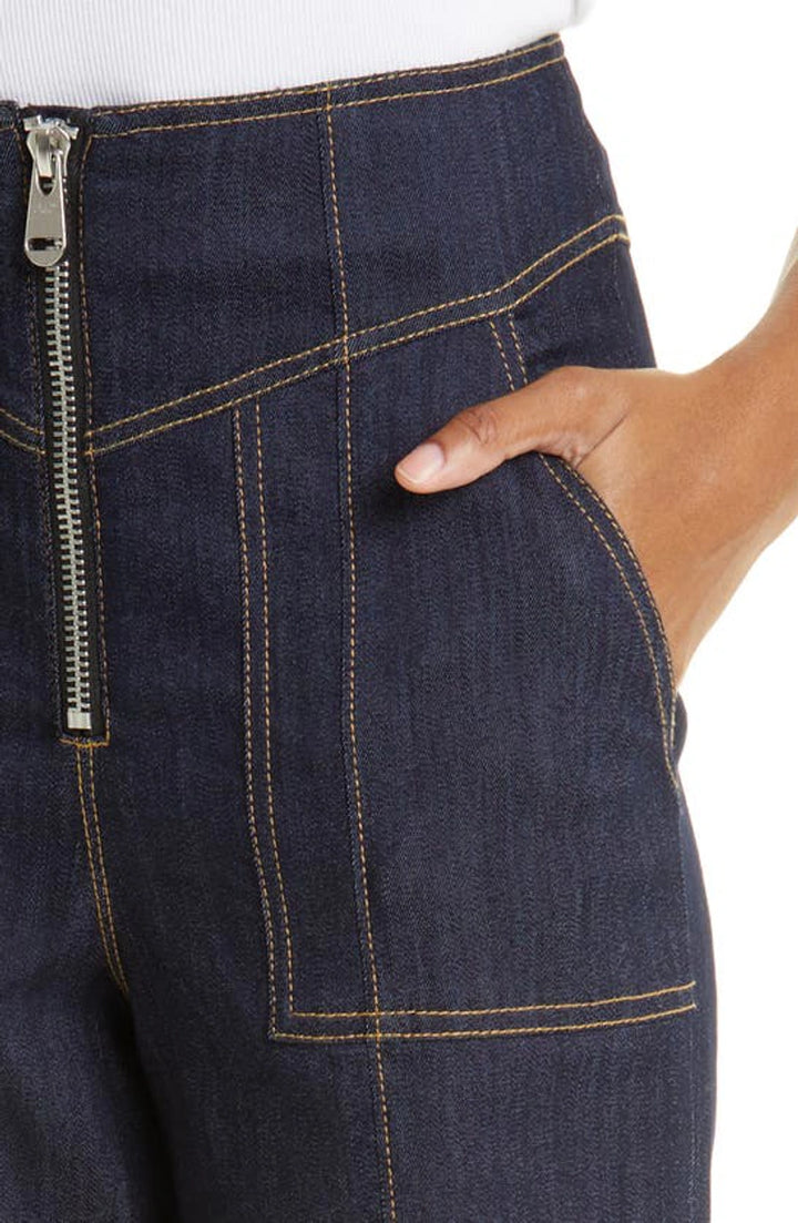 Cinq à Sept Mariam Wide Leg Cropped Denim Pants