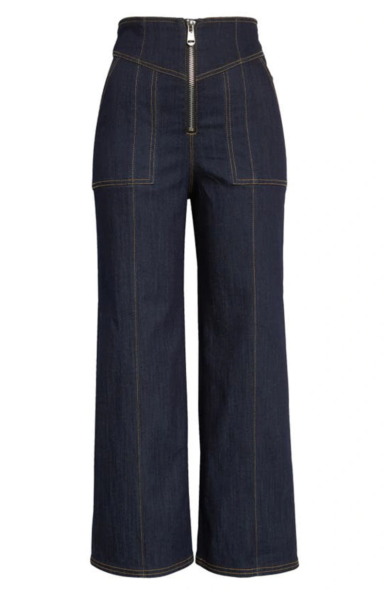 Cinq à Sept Mariam Wide Leg Cropped Denim Pants