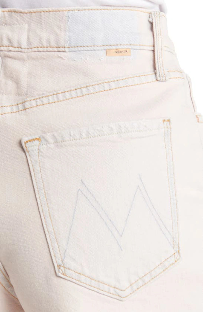 MOTHER Tomcat Kit High Rise Frayed Jean Shorts