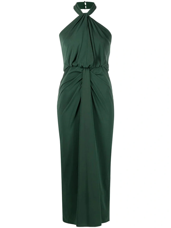 Cinq à Sept Kaily Twist Halter Midi Dress