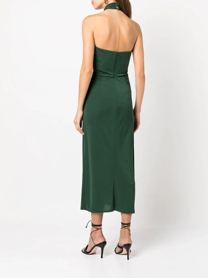 Cinq à Sept Kaily Twist Halter Midi Dress