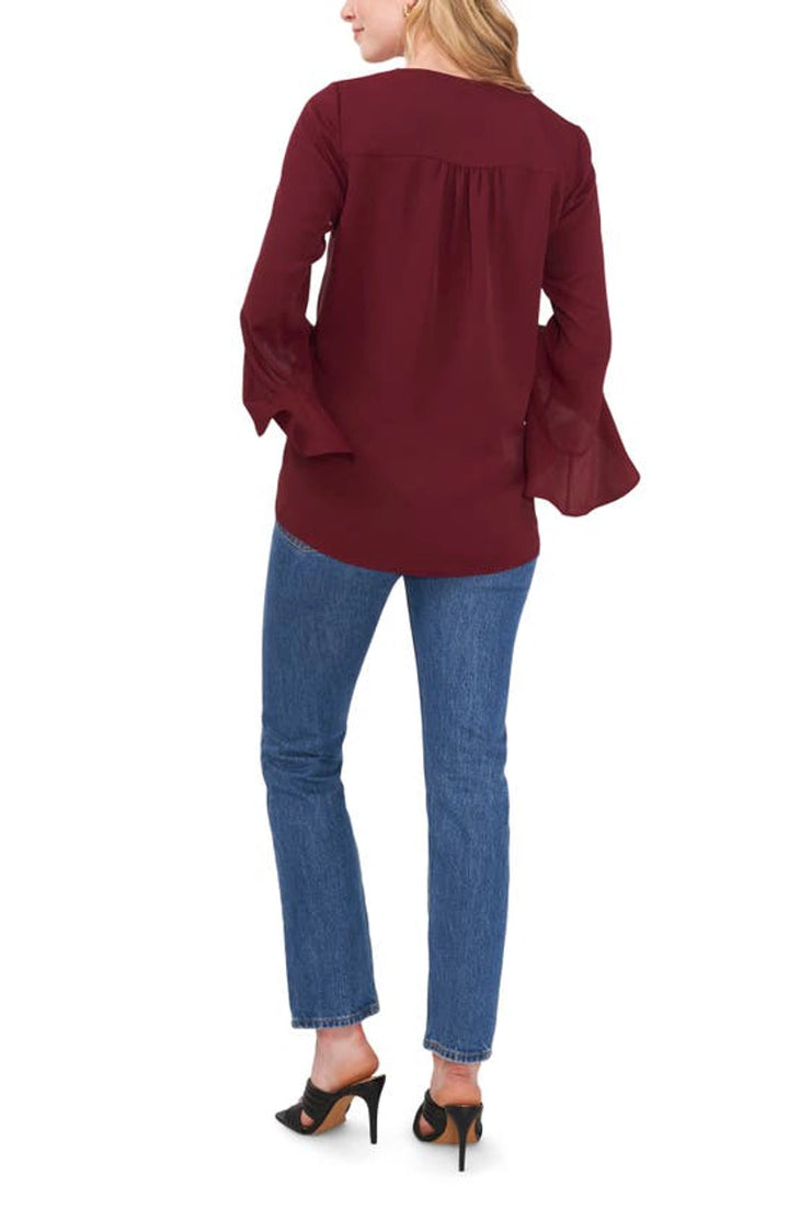 Vince Camuto V-neck Flutter Sleeve Blouse
