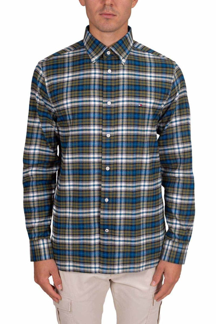 Tommy Hilfiger MEN Regular-Fit Brushed Plaid Shirt