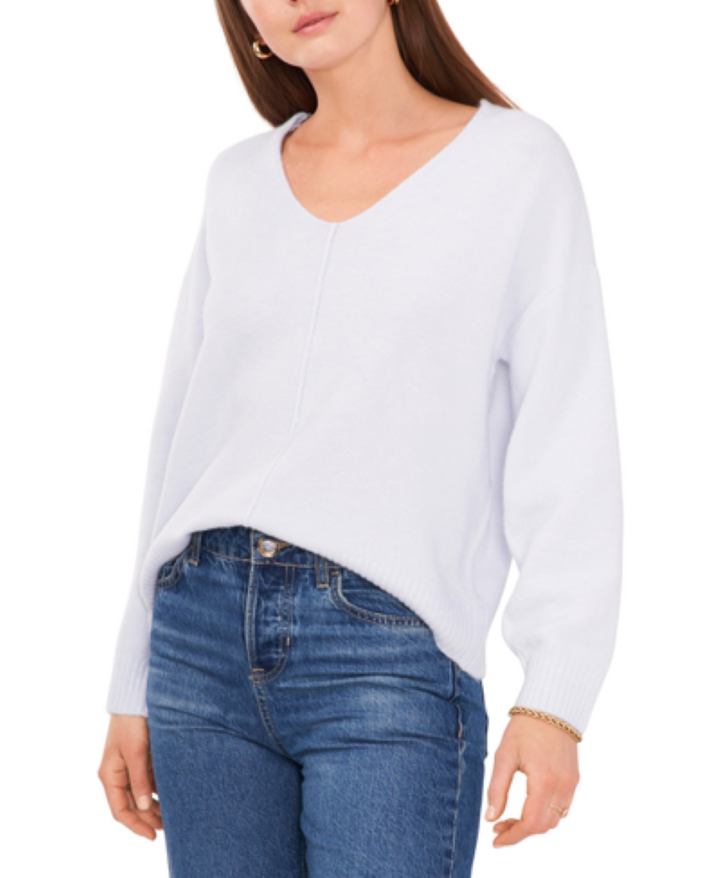 Vince Camuto Drop Shoulder V-Neck Sweater