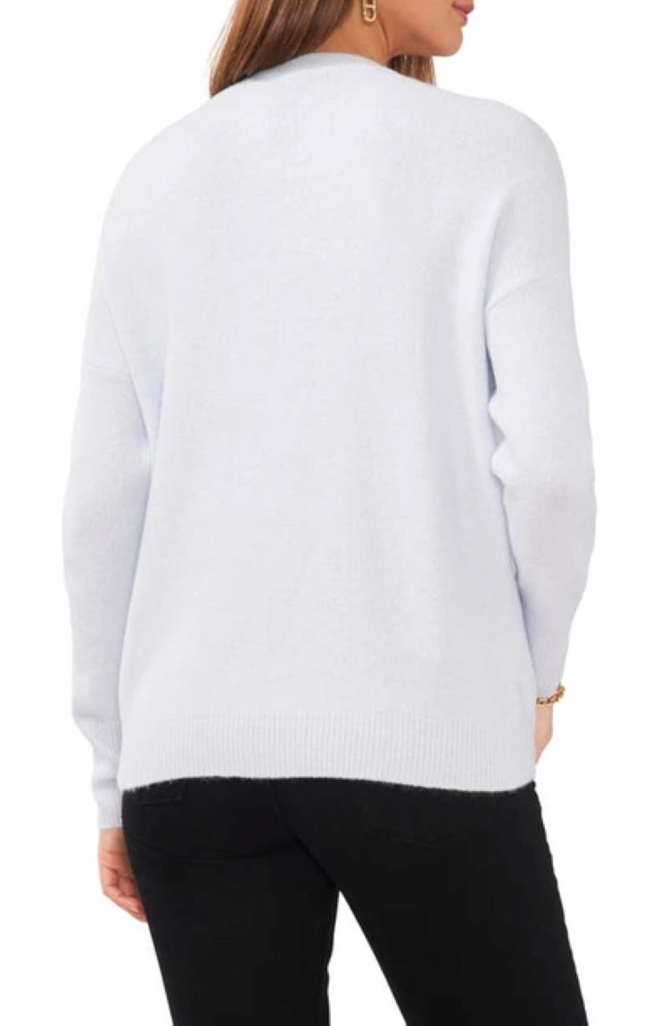 Vince Camuto Drop Shoulder V-Neck Sweater