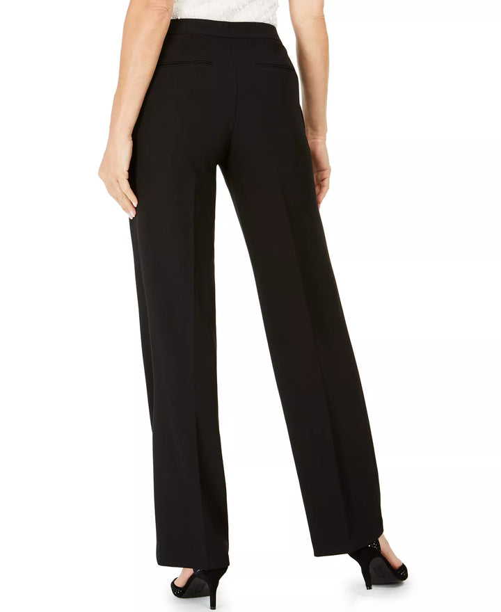 Kasper Tab-Waist Straight-Fit Modern Dress Pants
