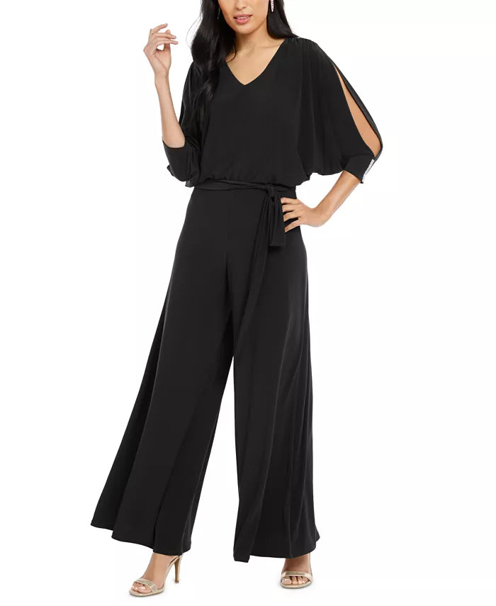 MSK Petite Embellished Split-Sleeve Jumpsuit