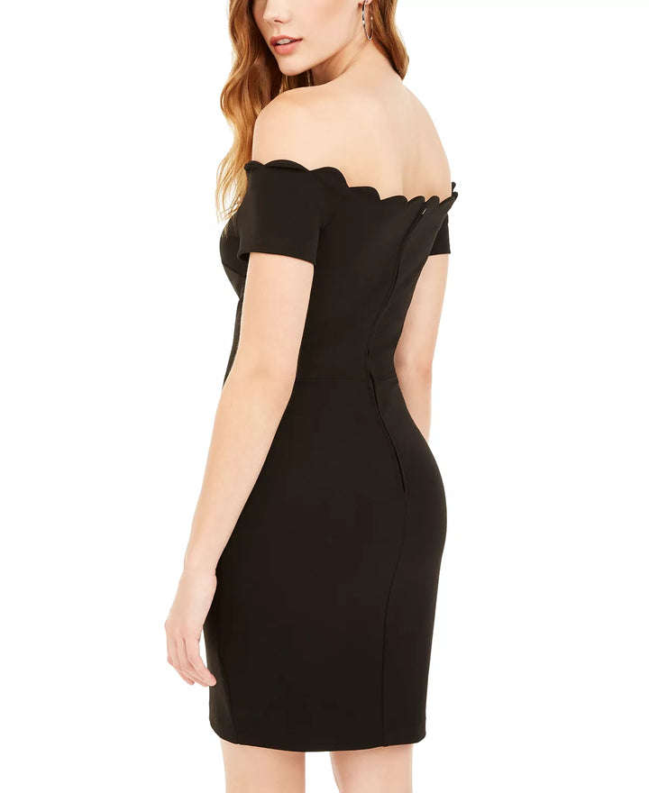B Darlin Juniors' Scalloped Off-Shoulder Dress