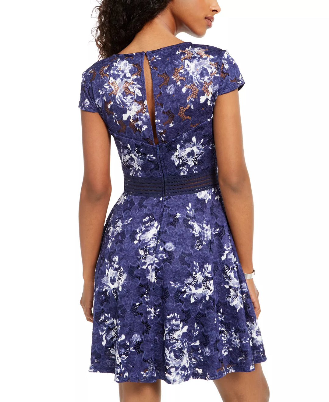 City Studios Juniors' Lace Floral Dress