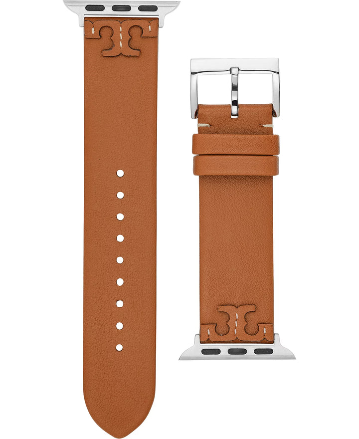 Tory Burch Women's McGraw Luggage Band For Apple Watch® Leather Strap 38mm/40mm