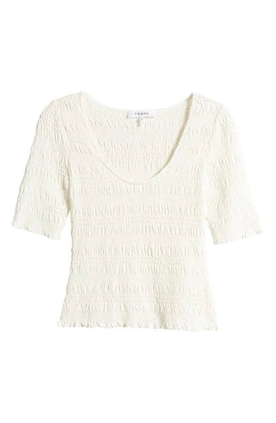 FRAME Smocked Knit Top
