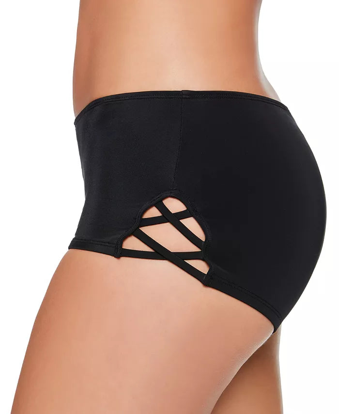 Salt + Cove Juniors' Strappy-Side Swim Boyshorts