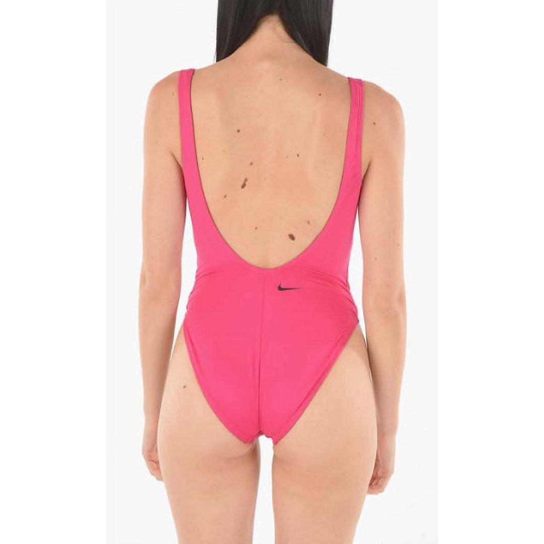 Nike Logo Open-Back One-Piece Swimsuit