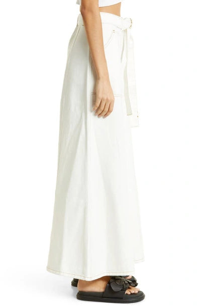 FARM Rio Twill Tie Waist Wide Leg Pants