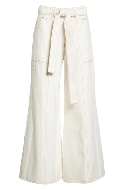 FARM Rio Twill Tie Waist Wide Leg Pants