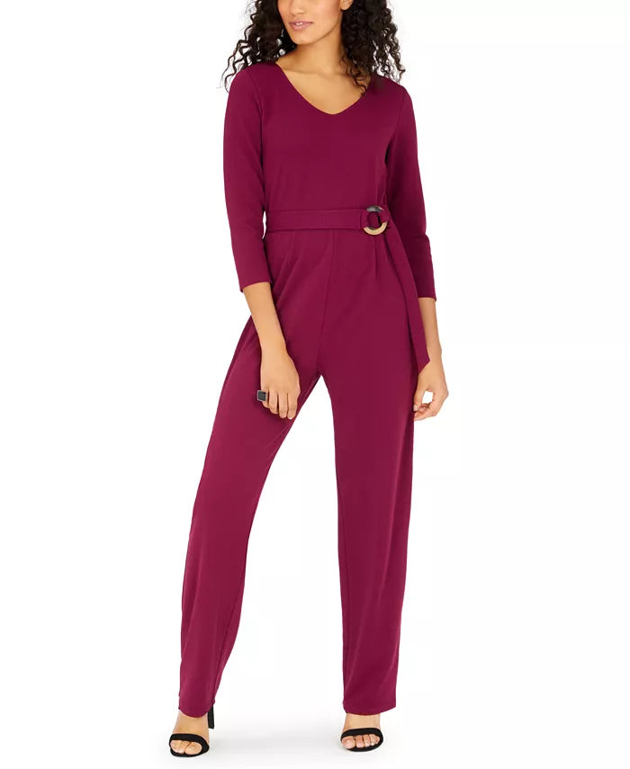 Ultra Flirt Juniors' Belted Jumpsuit