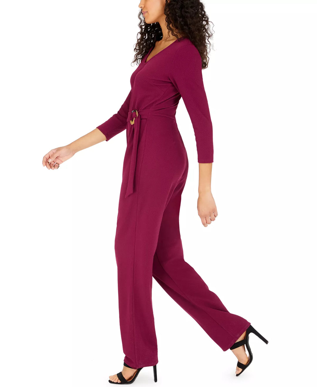 Ultra Flirt Juniors' Belted Jumpsuit