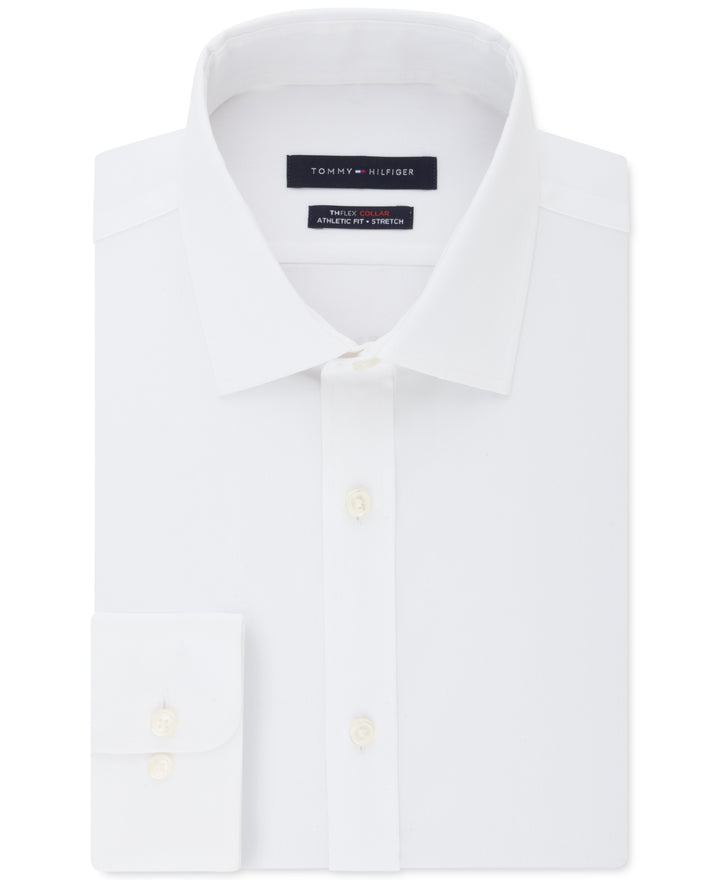 Tommy Hilfiger MEN Flex Collar with Cooling Fabric Athletic Fit Non-Iron Performance Stretch Dress Shirt