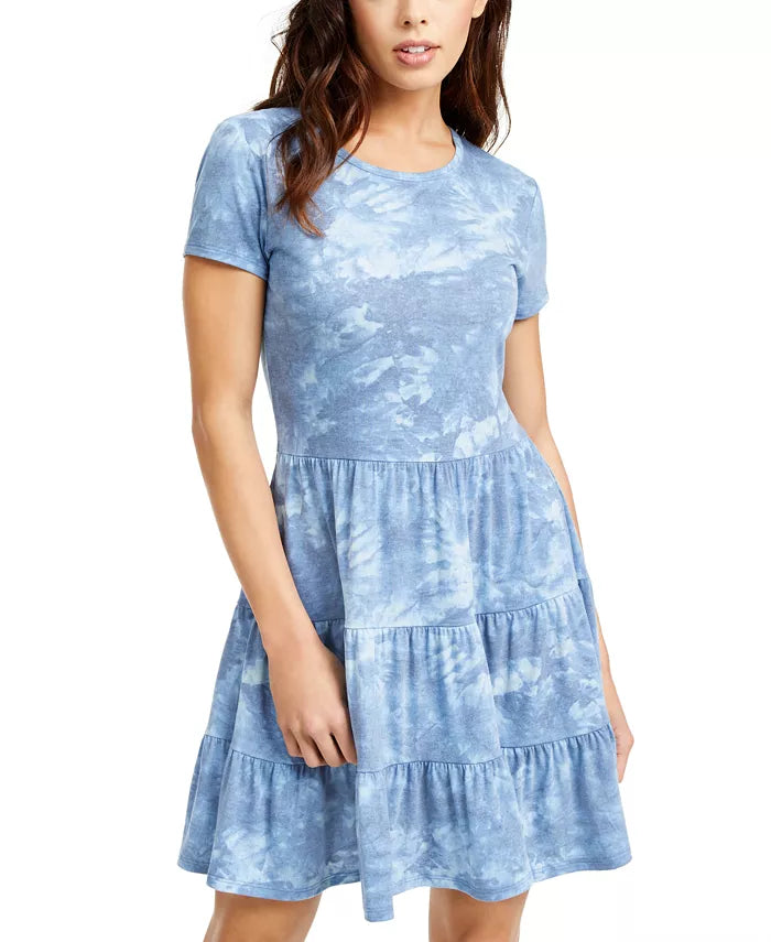 Be Bop Juniors' Printed Tiered T-Shirt Dress