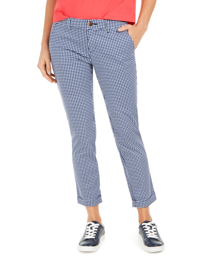 Tommy Hilfiger Gingham-Print Cuffed Pants
