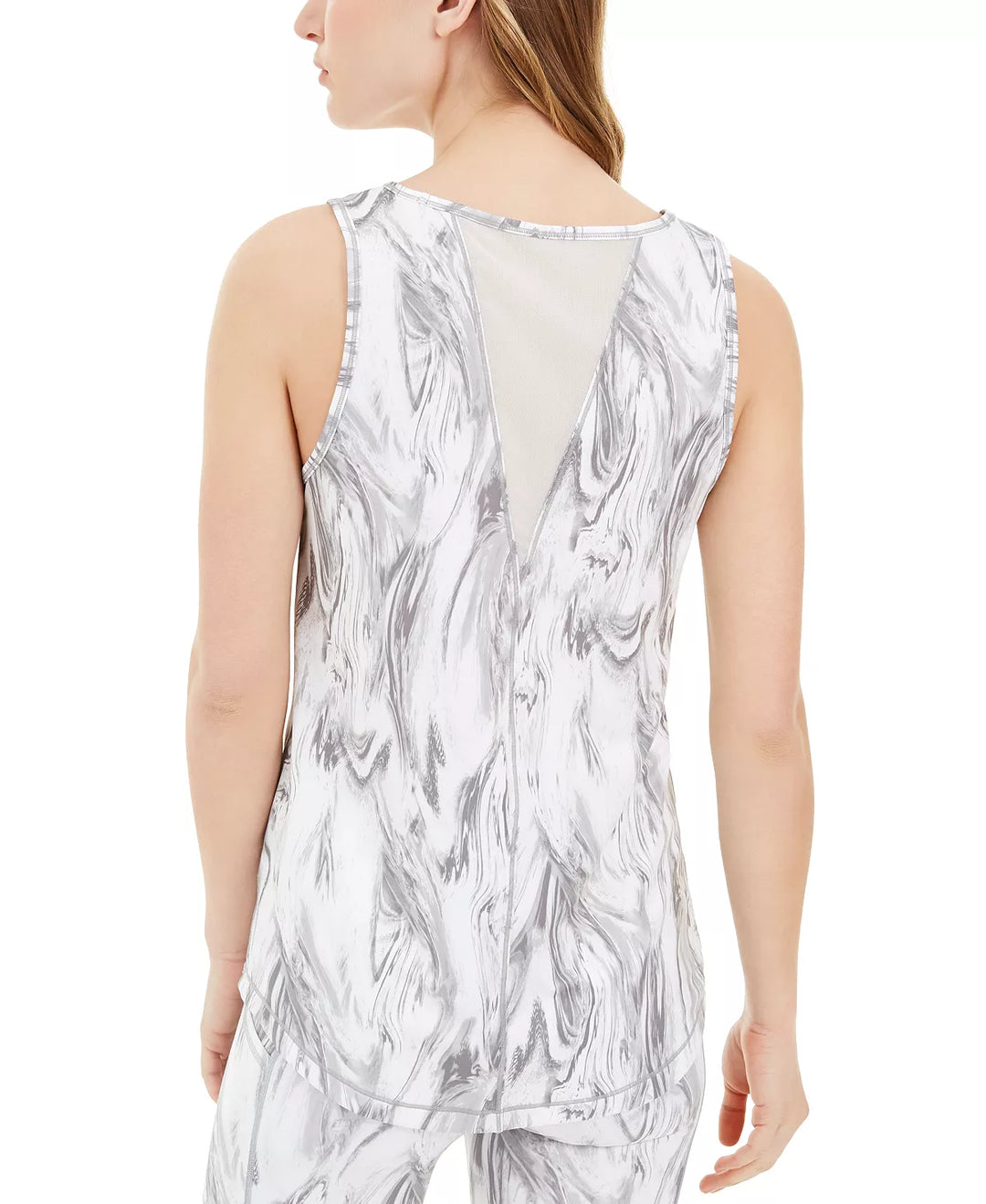 Ideology Marble-Print Tank Top