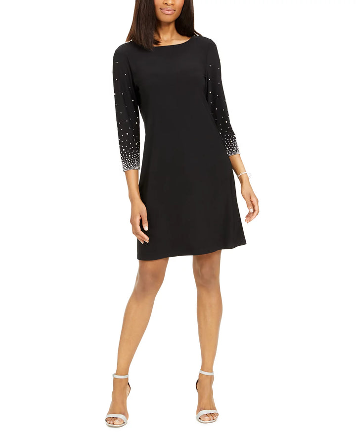 MSK Embellished-Sleeve Sheath Dress