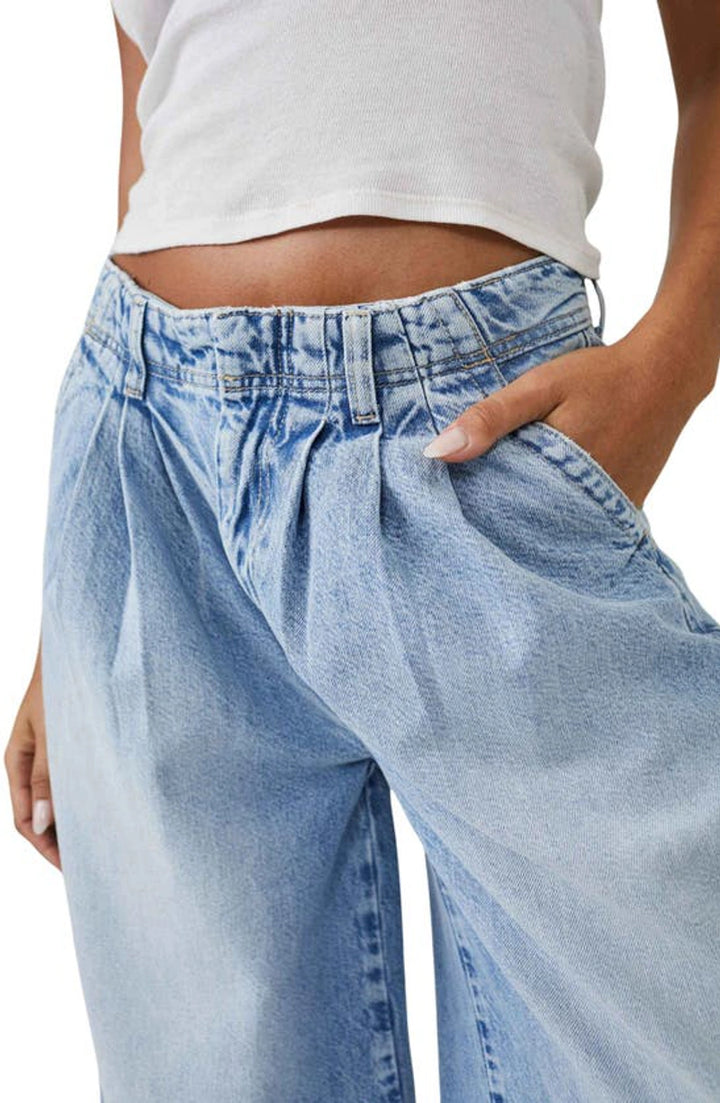 Free People Equinox Cotton Wide Leg Jeans