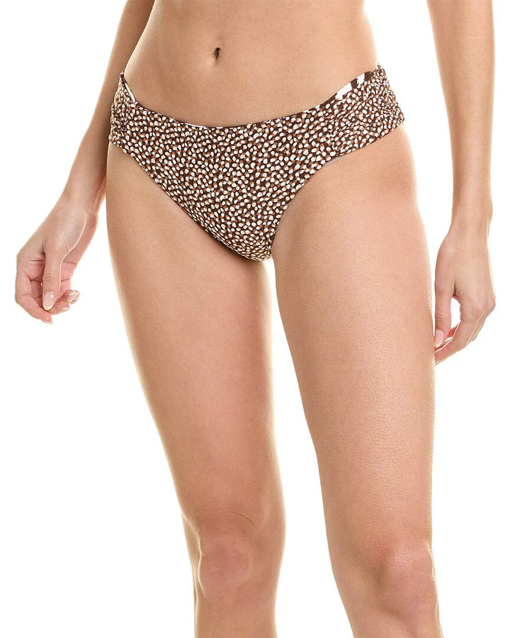 La Blanca Fierce Lines Reversible Side-Shirred Hipster Bikini Bottoms