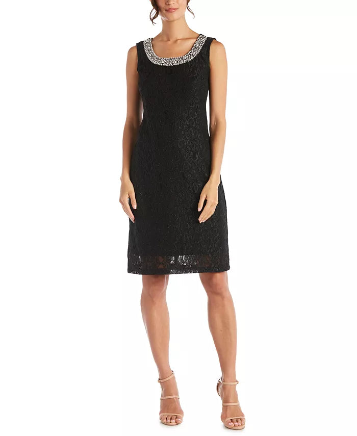 R & M Richards Embellished Lace Sheath Dress & Jacket