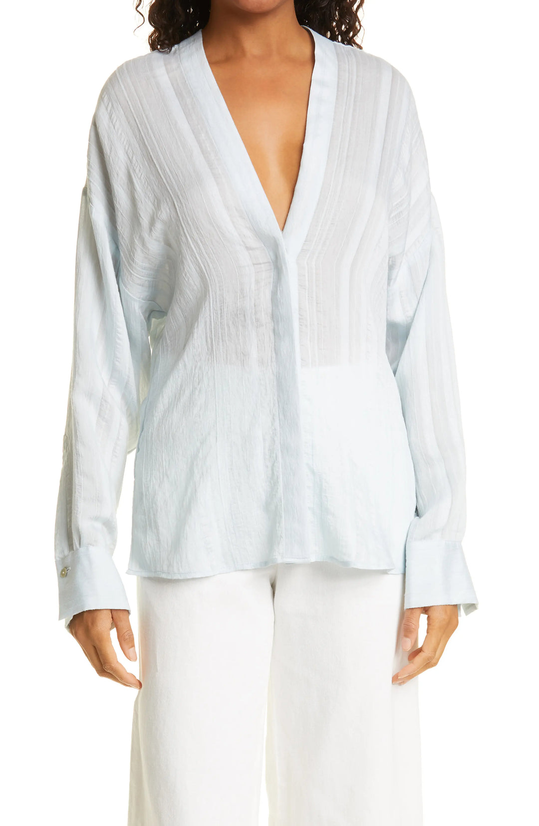 Vince Deep V Neck Blouse