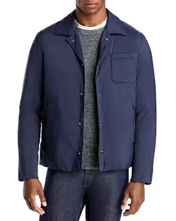 Herno Men's Nylon Water Resistant Matte Shirt Jacket