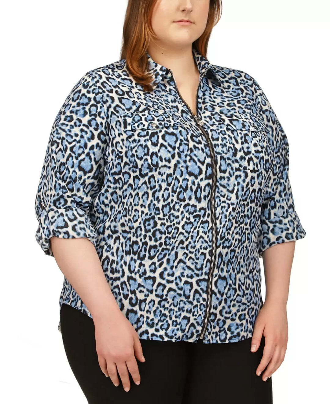 Michael Michael Kors Plus Size Zippered Shirt