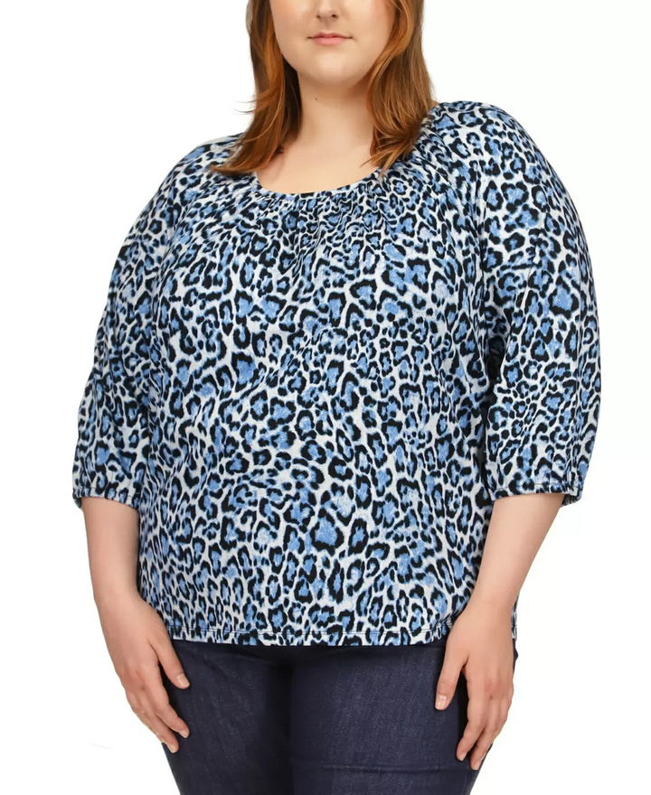 Michael Michael Kors Plus Size Scoop-Neck Top