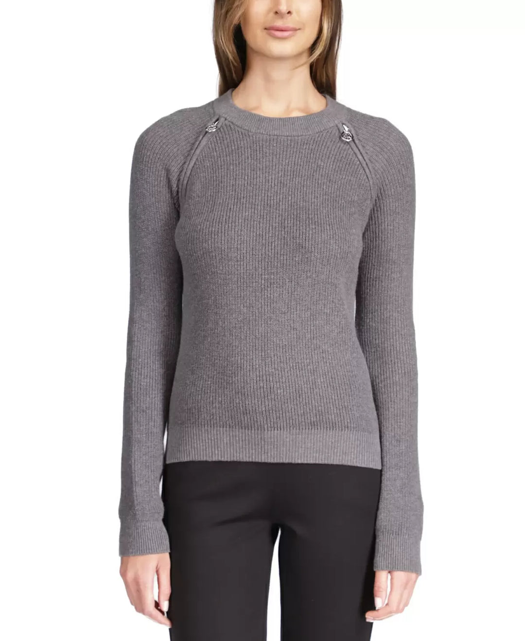 MICHAEL Michael Kors Shaker-Knit Zip Sweater