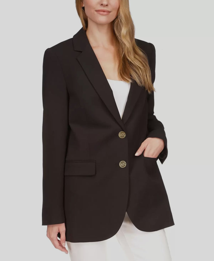 MICHAEL MICHAEL KORS Two-Button Boyfriend Blazer