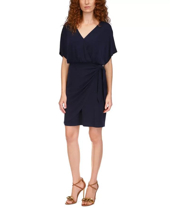 Michael Michael Kors Faux-Wrap Tie-Waist Dress