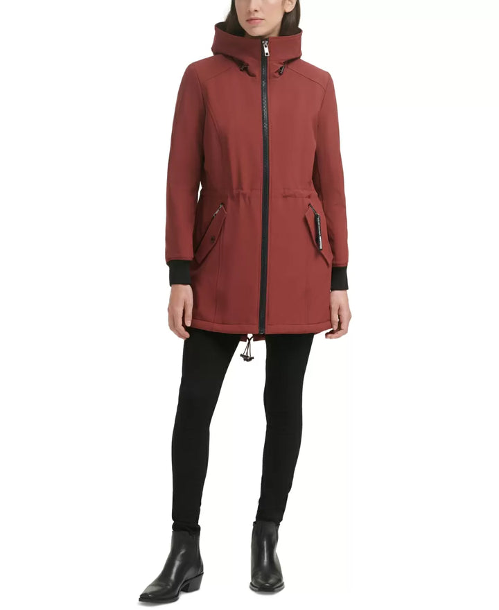 Calvin Klein Women's Fleece-Lined Hooded Raincoat