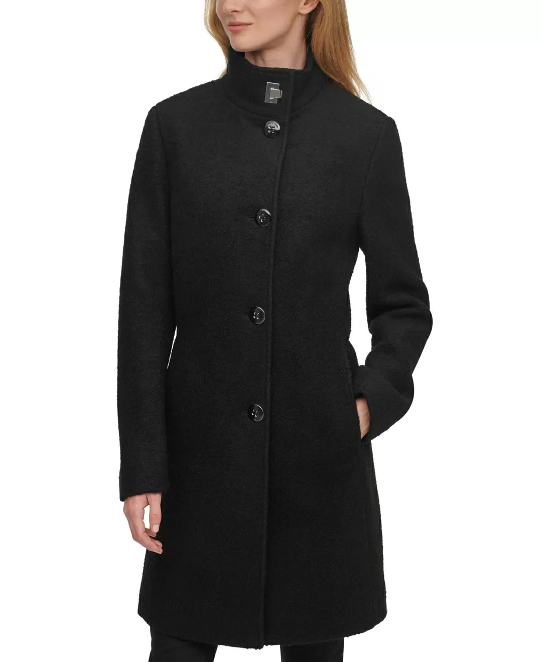 Calvin Klein Petite Stand-Collar Walker Coat
