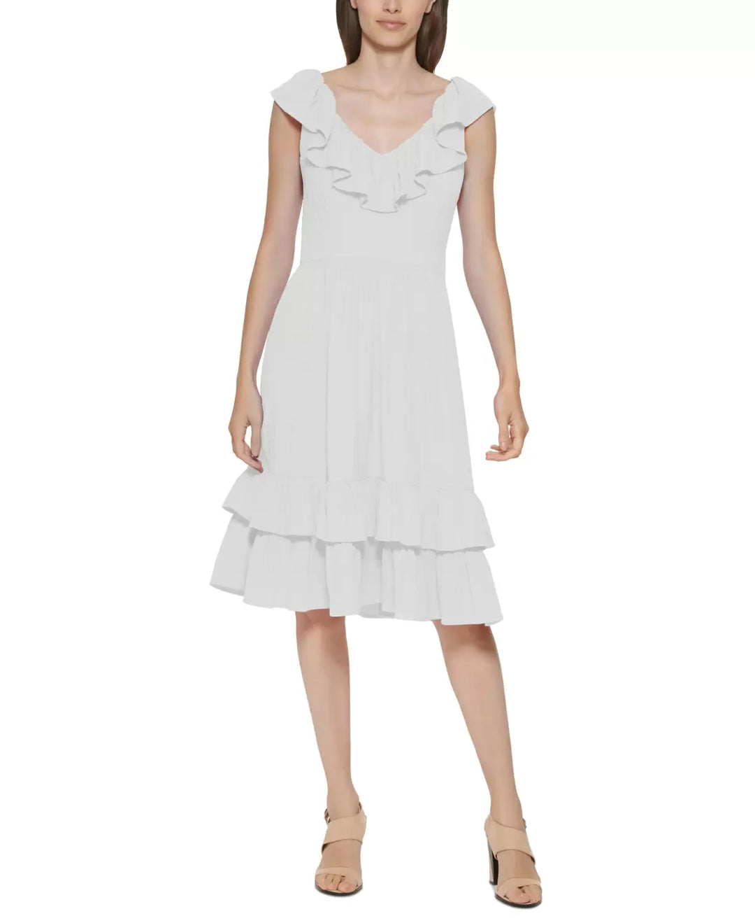 Calvin Klein Ruffled A-Line Dress